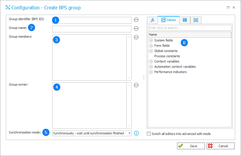 Create BPS group