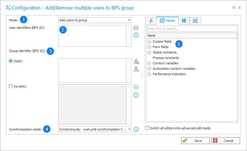 Add/Remove multiple users to/from BPS group