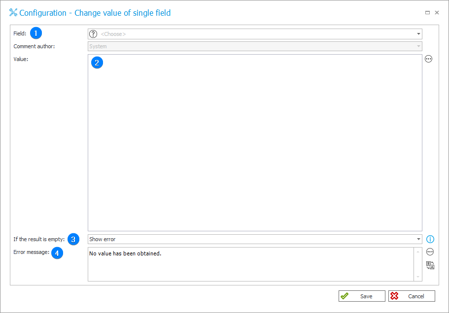 Change value of a single field