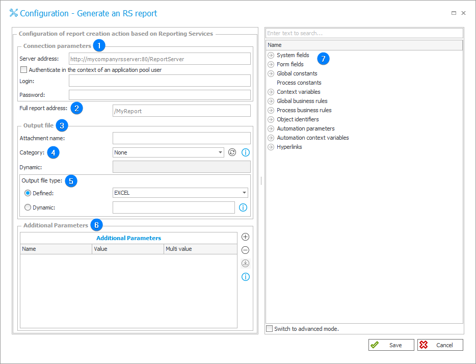 Generate an RS report