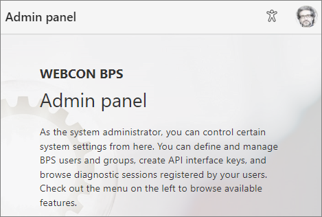 Admin panel