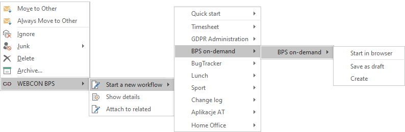 Context menu