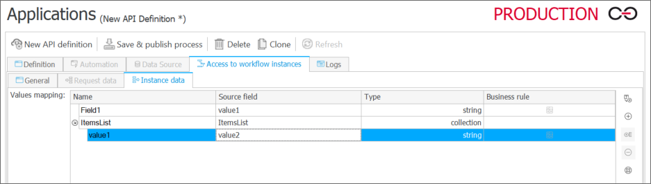 Get element instance data