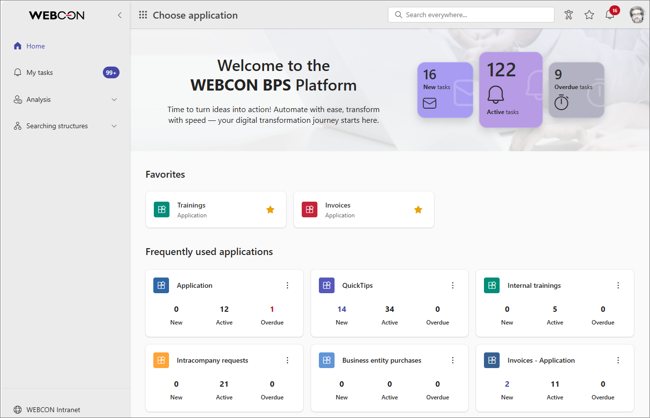 Portal home page