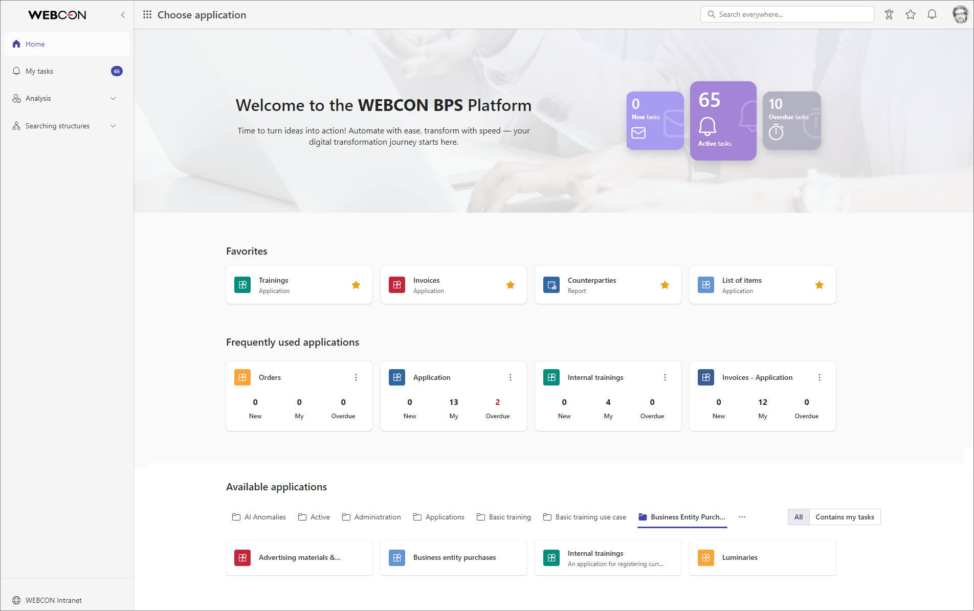 Welcome to WEBCON BPS Portal