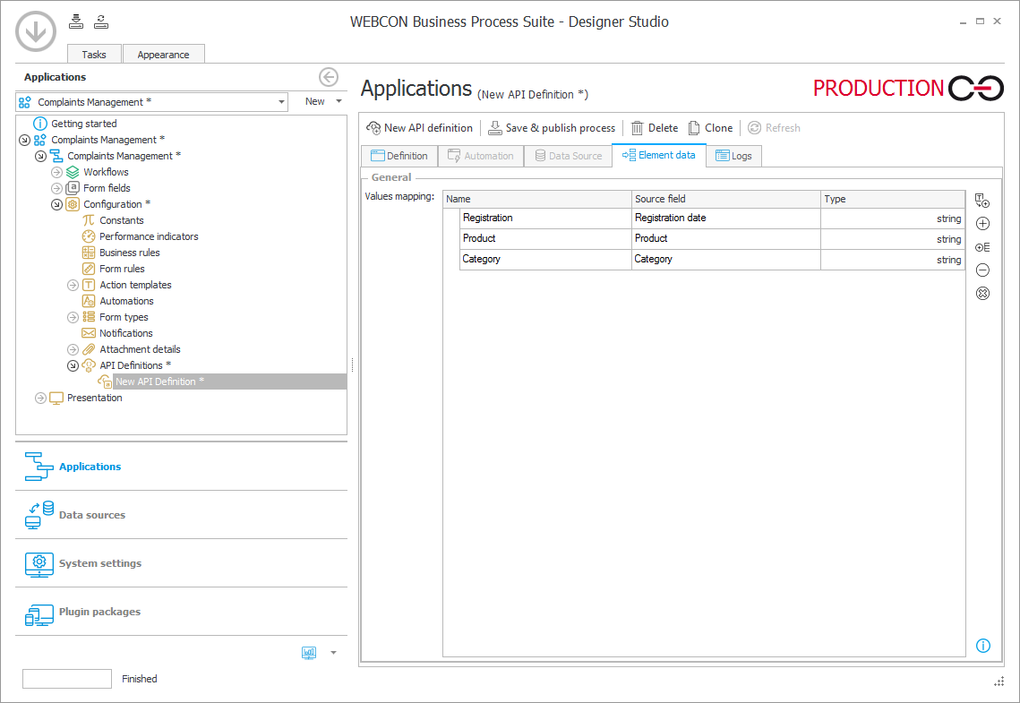 Mappings configuration