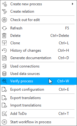 Verify process