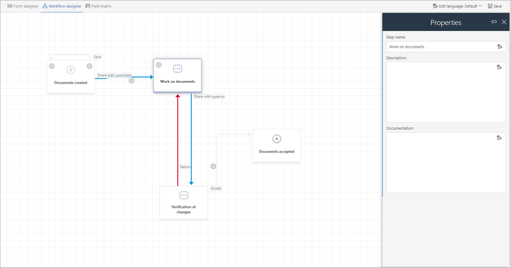 Workflow designer