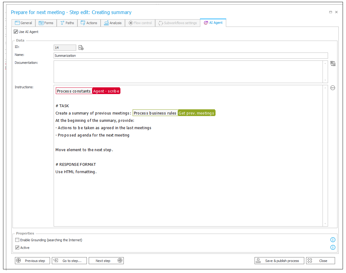 meetings summarization agent
