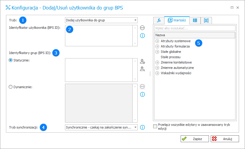 Dodaj/Usuń użytkownika do grup BPS