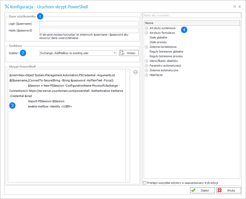 Uruchom skrypt PowerShell