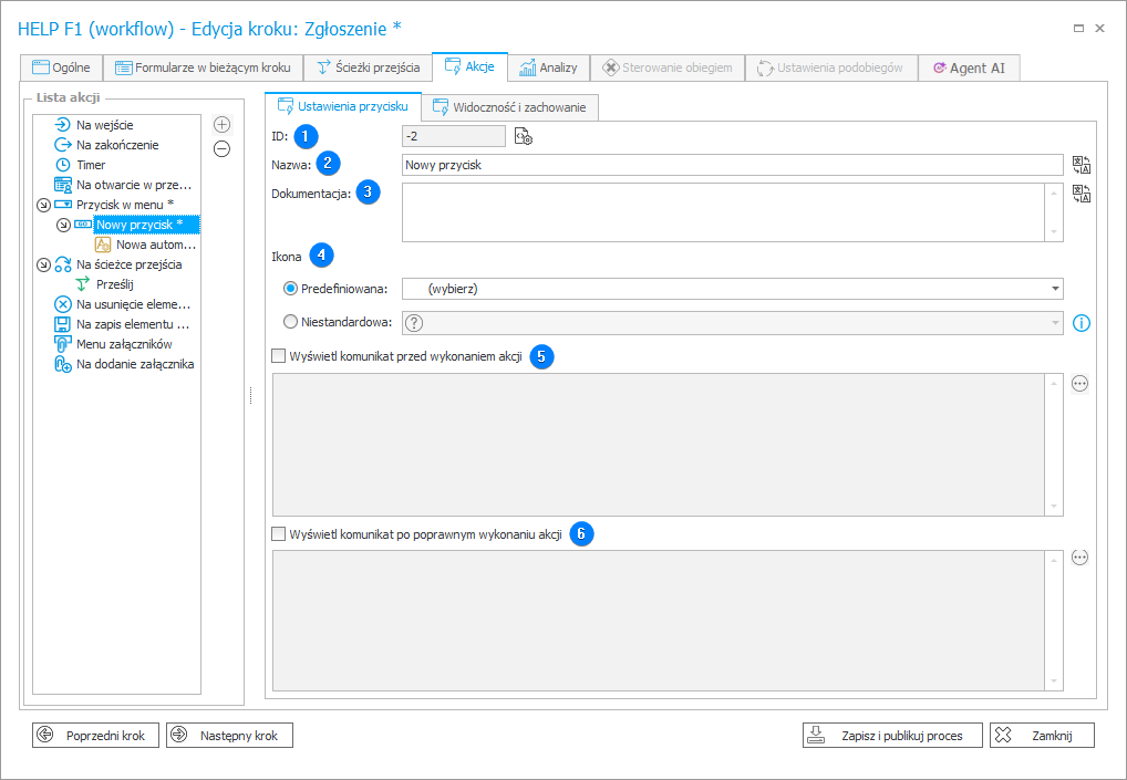 Konfiguracja przycisku