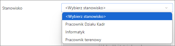 Lista rozwijana