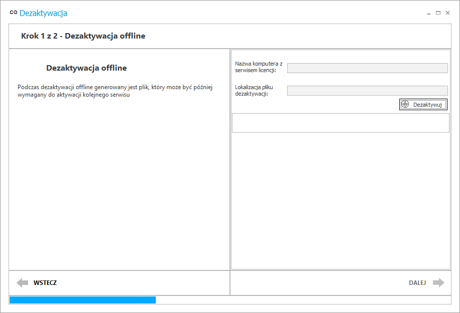 Dezaktywacja Offline