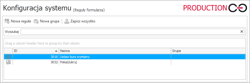 Reguły formularza