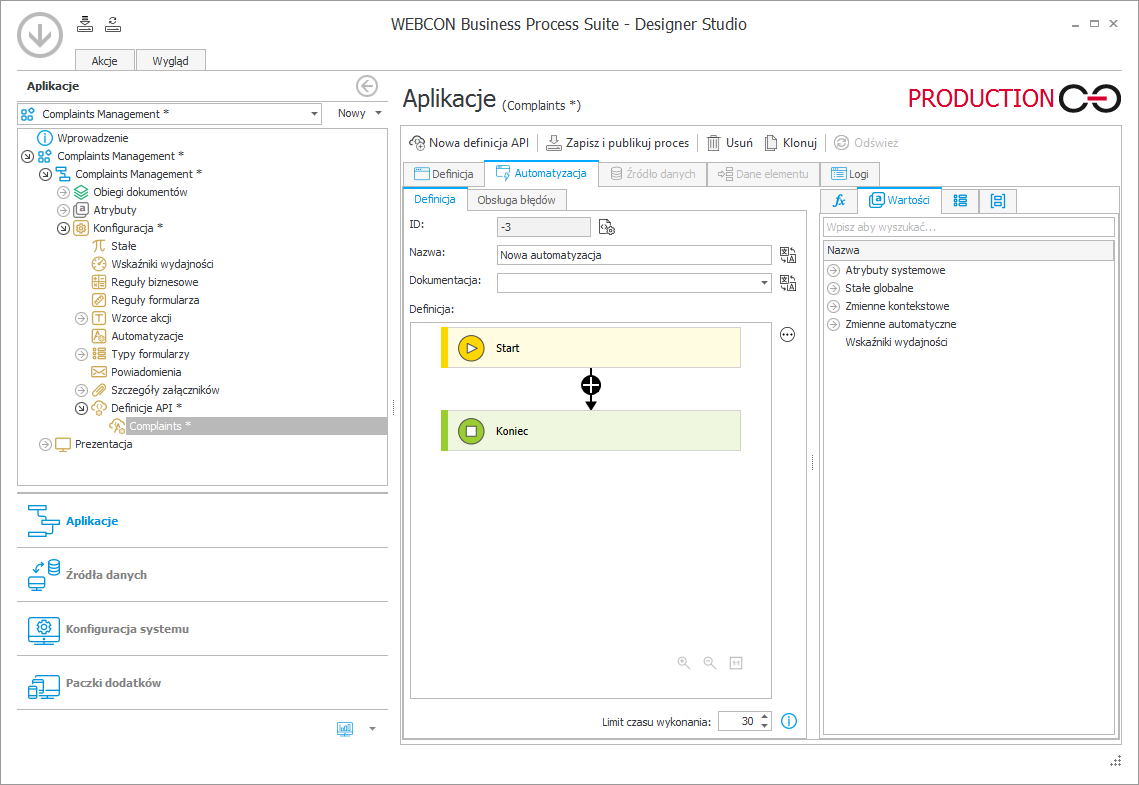 Automatyzacje w definicja API